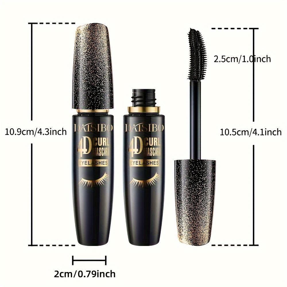 Bold & Curl Volumizing Mascara, Smudge-Free, Easy-Off, Water-Resistant Black Mascara 4D Silk Fiber Eyelash Mascara Makeup Cosmetic
