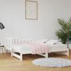 Vidaxl Extendable Bed, White, 2X(90X190) Cm, Light Pine Wood