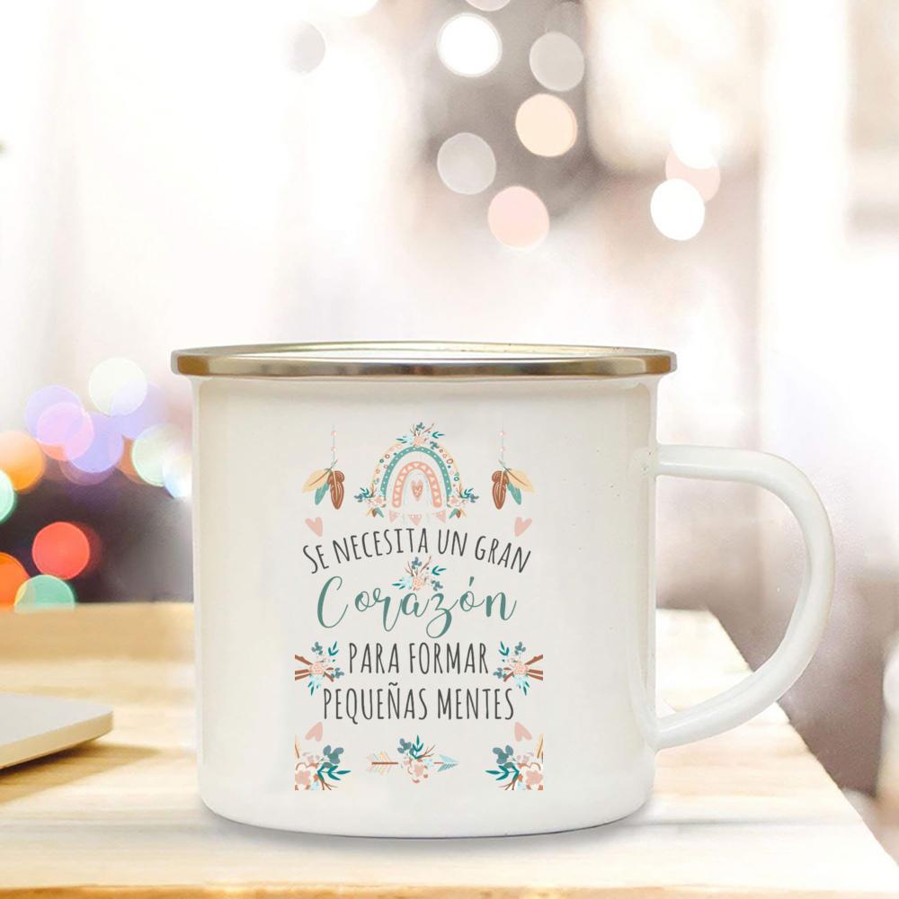 It Takes A Big Heart To Help Shape Little Minds Spain Enamel Mugs Mug Beer Cup Cupshe Coffee Travel Mug Kawaii Custom Cups Funny