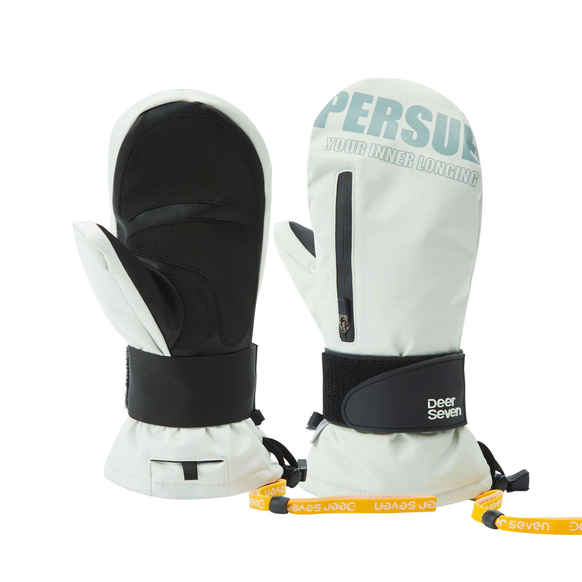 Snowboard & Ski Gloves with Built-in Wrist Guard, Warm, Windproof, Waterproof, Unisex Mittens with Touchscreen Compatibility