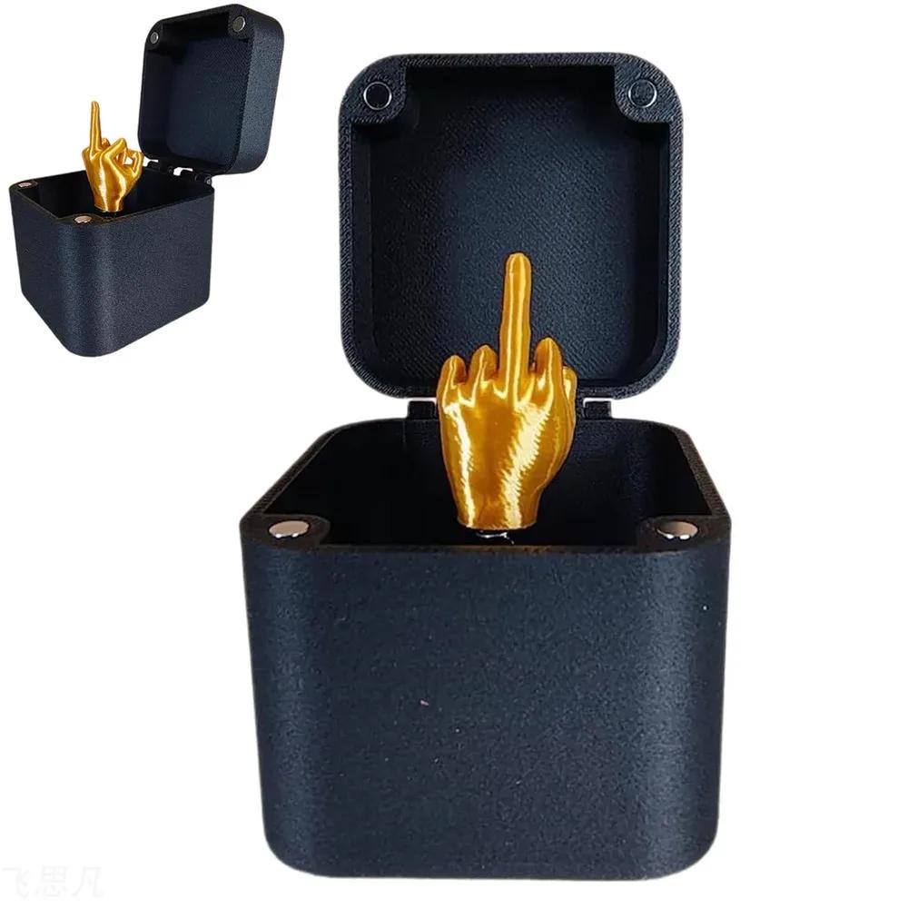 Middle Surprise Finger Gift Box Prank for Desktop Decor Kids Toy Novelty Funny Prank Gadget