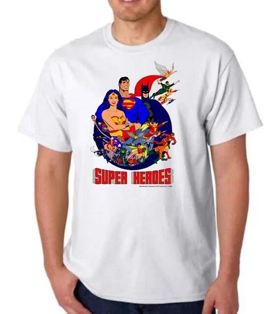 SUPER HEROES POWERS T-T-shirt 1984 REPRINT Batman Superman Wonder Woman MEGO M