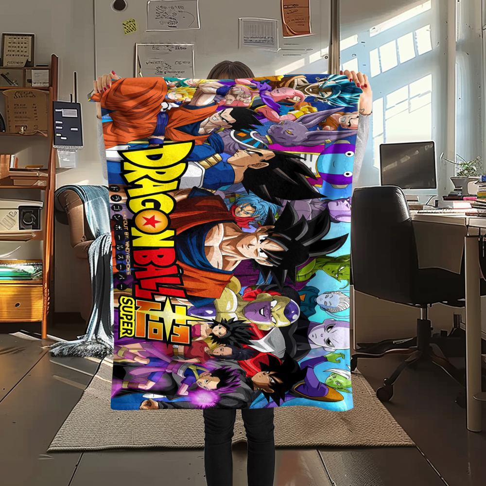 Dragon Ball characters Print Flannel Blanket,High quality Comfortable for All Seasons,Home Decor,Warmth and Comfort,Perfect for Christmas Gifts