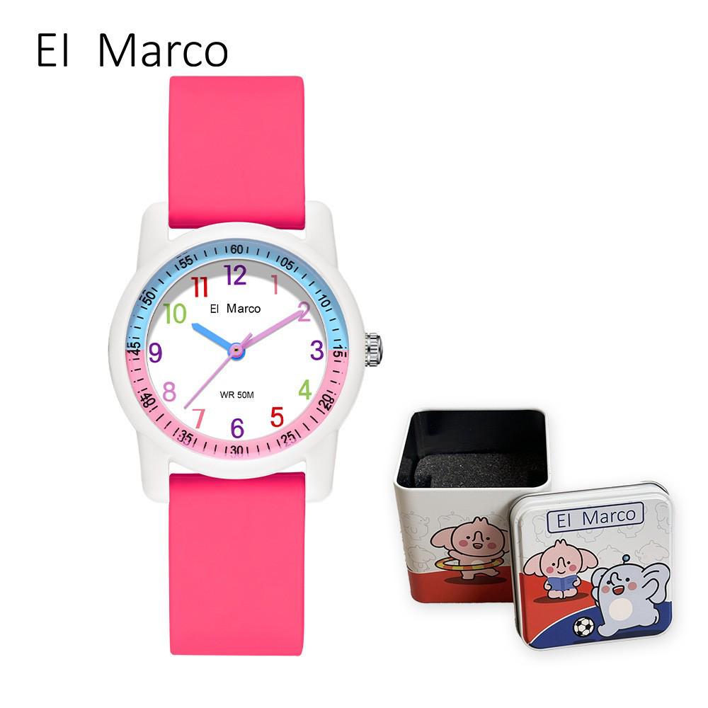 Marco Quartz Unisex Children's Sports Watch - Simple, Stylish, Waterproof with Color Block Design for Students