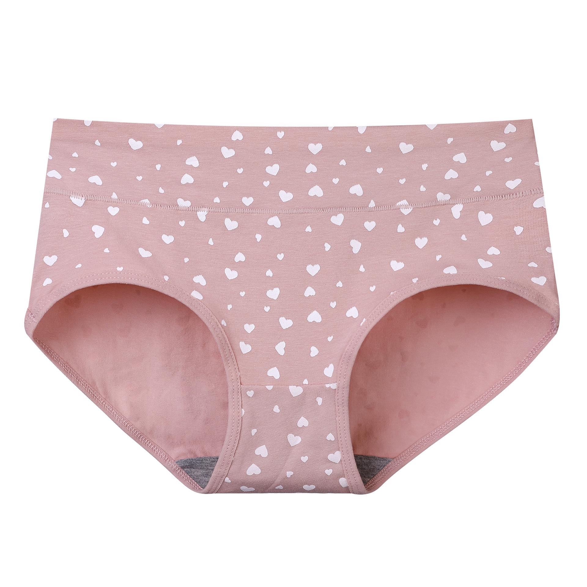 Girls Mid-High Waist Pure Cotton Breathable Antibacterial Underwear for Students