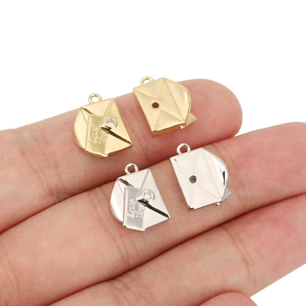 Liangfei European & American 18K Gold-Plated Envelope Love Letter Pendant - Handmade Creative Couple Jewelry Accessory