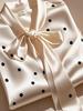 2025 Frühling Satin Polka Dot Fliege Hemd: Schlankmachend, Langarm