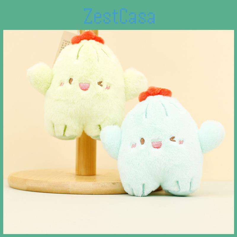 Cute Cactus Keychain Plush Doll Short Plush Material Perfect For Bags