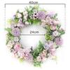 Forest Style Colorful Flower Wreath: Door Decoration & Photography Prop with Peony & Hydrangea - Perfect for Weddings & Shop Windows.