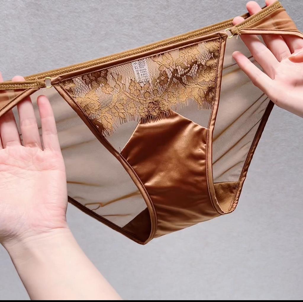 Women's Lace Panties Mid Waist Triangle Briefs Elastic Waist Sexy Comfortable Sexy Bikini Underwear Cheeky Underwear Panties Hipster Lace Trim Panties