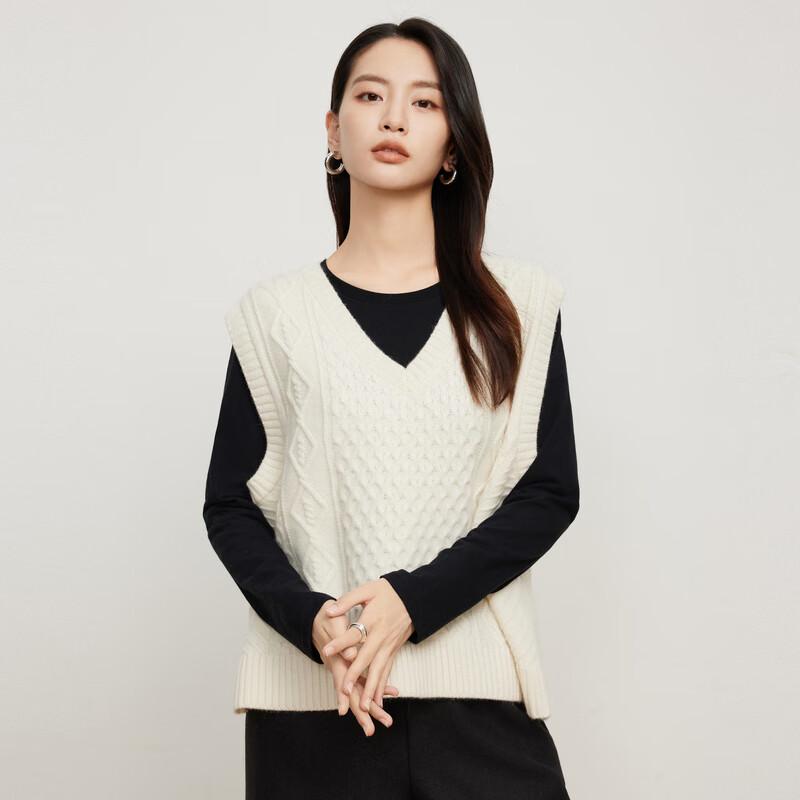 Elva' Island Women's Diamond Knit V-Neck Vest