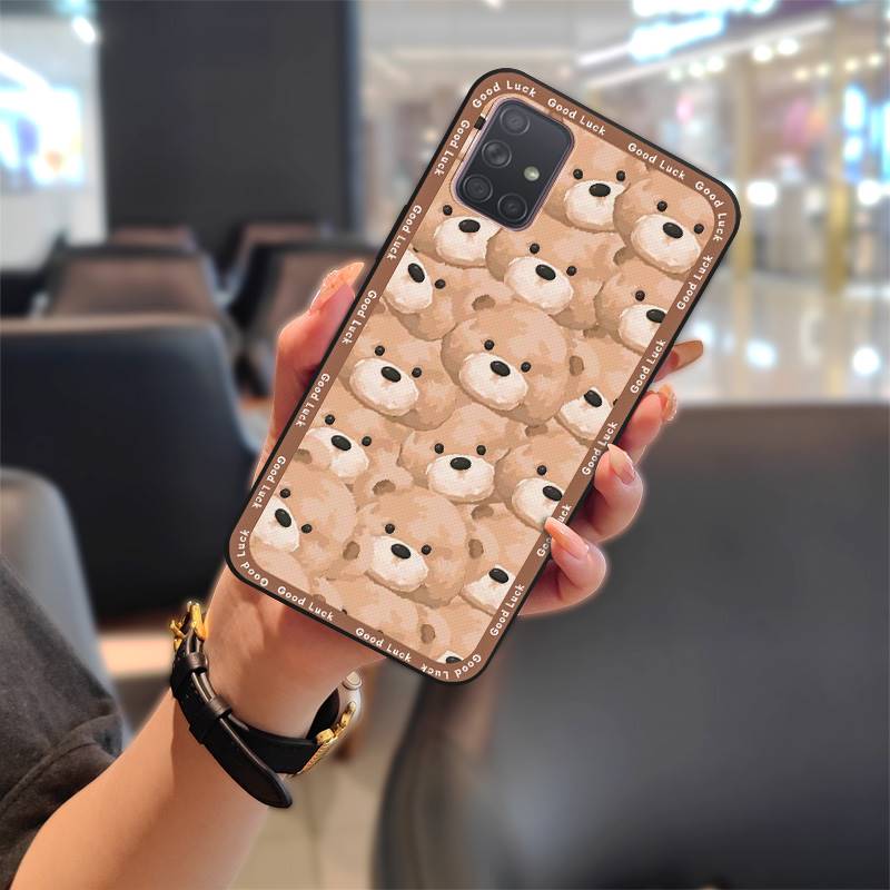 Waterproof Cover Phone Case For Samsung Galaxy A71/SM-A715F Cute Cartoon Silicone Anti-dust Dirt-resistant Full Wrap TPU