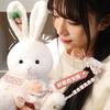 Adorable Floral Plaid Long-Eared Rabbit Plush Toy for Kids