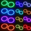 DC12V 10W 2 * 80MM RGB flerfarget LED Angel Eyes Halo Ring SMD5050 med fjernkontrolllysstyrke