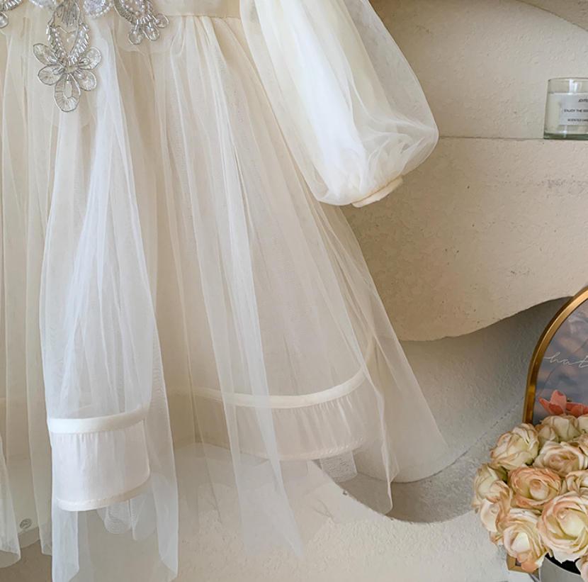 2026 Prinzessinnenkleid für Mädchen Frühling/Sommer - Hochwertiges voluminöses Kleid für Partys und Geburtstage