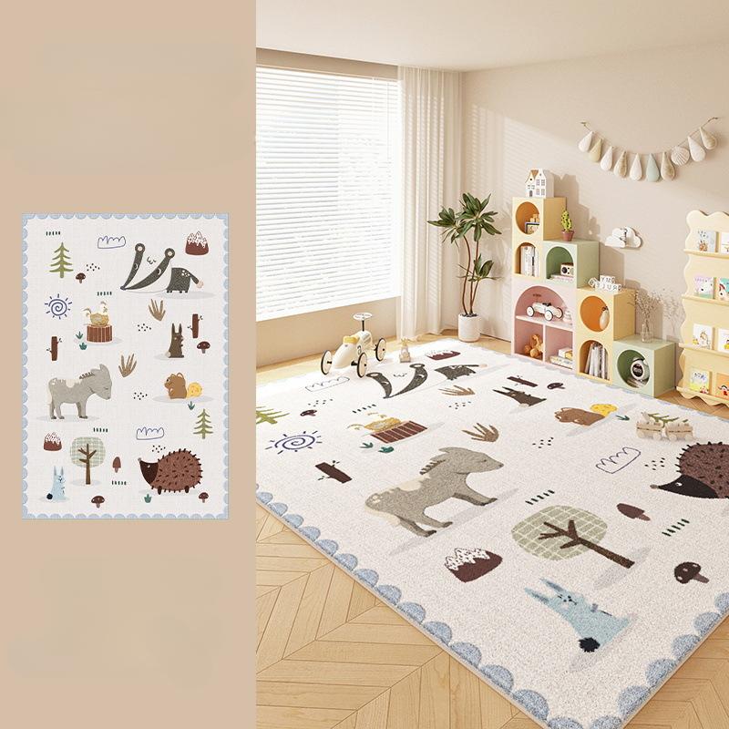 

Cartoon Style Rugs for Bedroom Thickend Plush Children s Floor Mat Large Area Living Room Decoration Carpet Home Fluffy Soft Rug 80*120cm