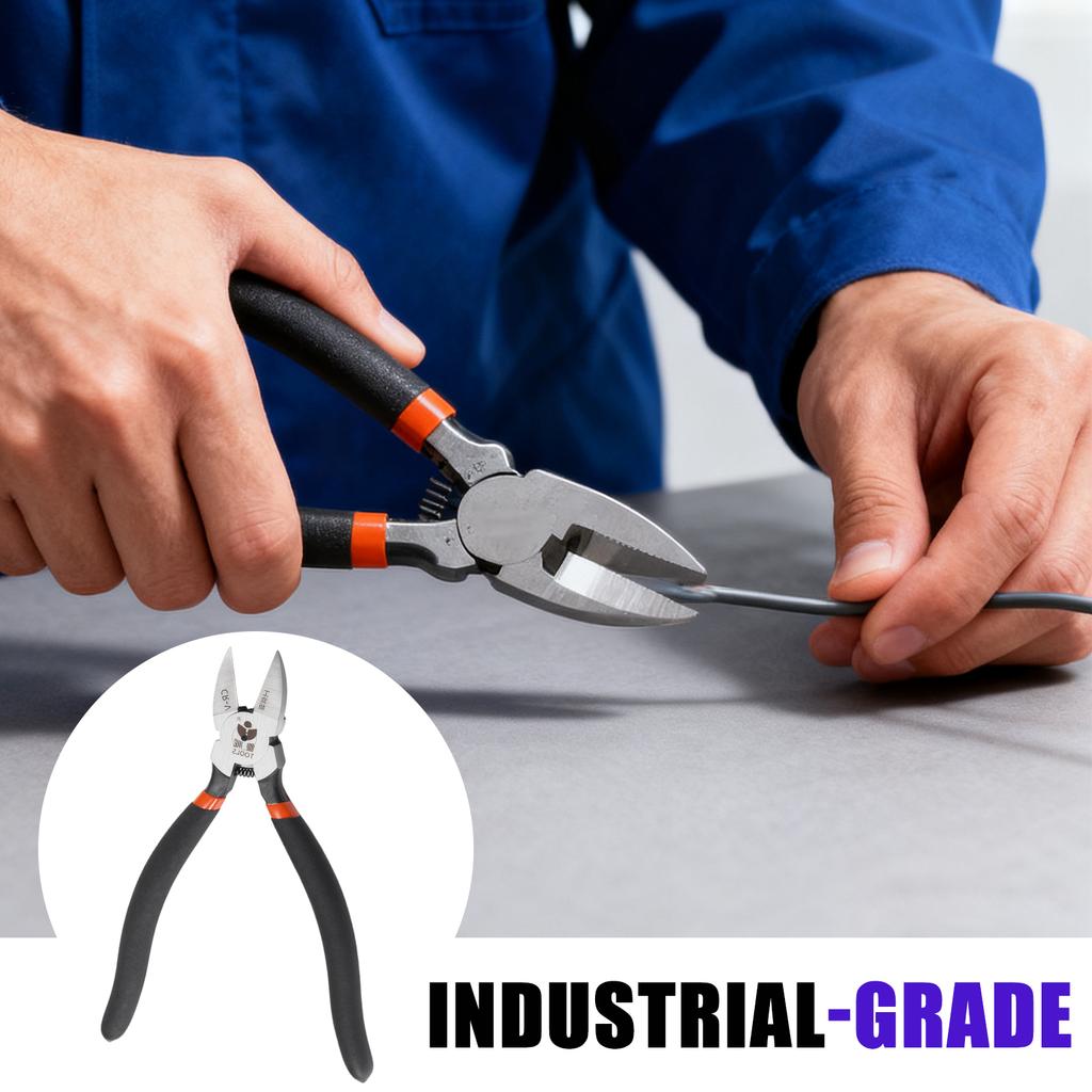 Industrial Nozzle Pliers Steel Double Edged Nozzle Pliers Hand Tools Diagonal Electrical Cutting with Ergonomic Handle