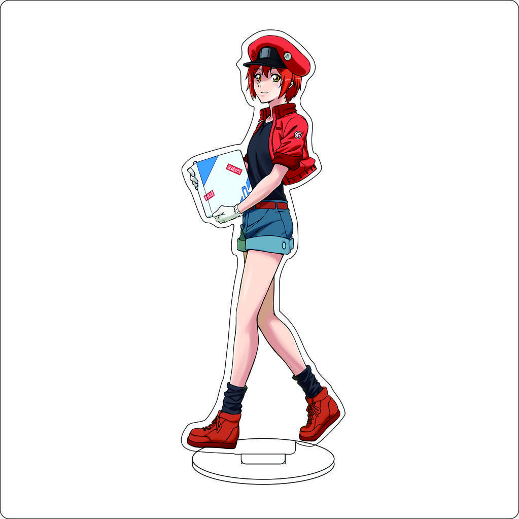 16CM Anime Cells At Work Cosplay Acrylic Stand Ornaments Macrophages Platelet Red Blood Cell Leukocyte Figure Stand Gifts