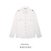 Kaslead New Arrival Women's Fashion Style Fashionable All-Match Shoulder Inlaid Crepe Shirt 8741273