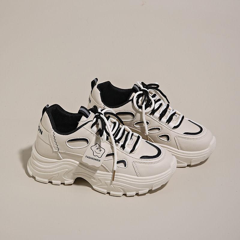 New  Women Chunky Sneakers Platform Casual Fashionable Sneakers Lightweight Soft Bottom Running Shoes Summer Mesh Sneakers