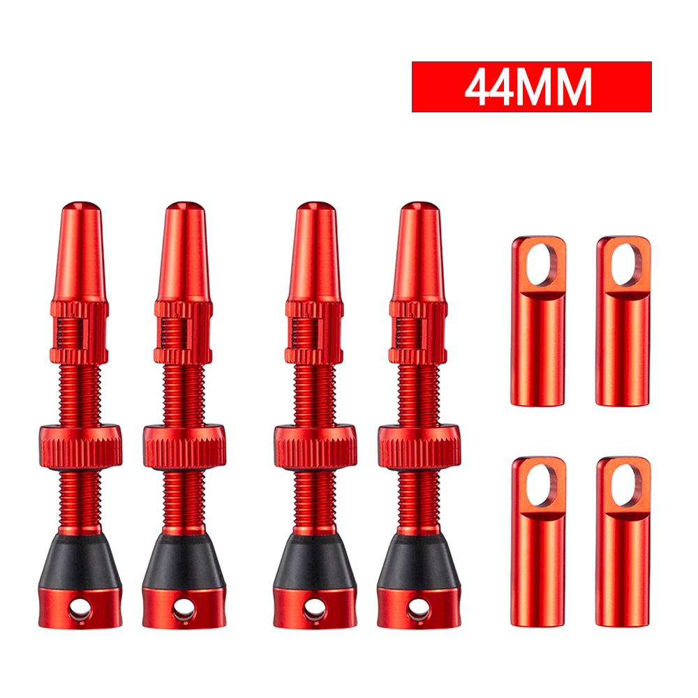 2/1Pair 40mm/44mm Aluminum Bicycle Rims Valve Core Remover Tool Bicycle Valve CNC Road Bike Tubeless Tire Valve with Caps