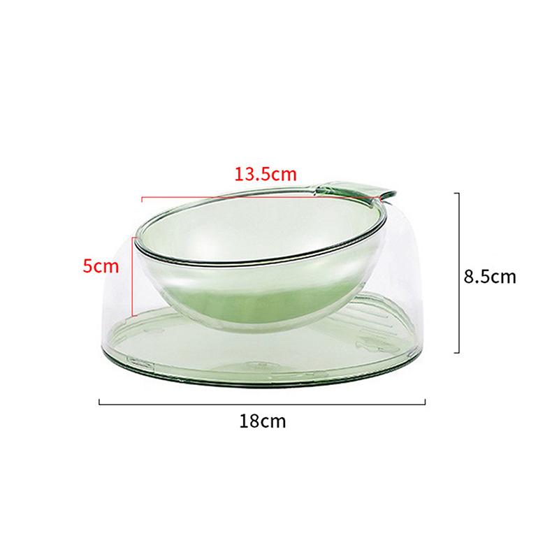 Elevated Cat Bowl Anti-Tip Plastic Raised Pet Feeding Dish With Tilted Edge Neck Protection Kitty Food Bowl