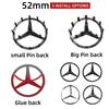1pc 52mm 57mm Car Interior Steering Wheel Emblem Badge Stickers Accessories For Mercedes Benz AMG Class W204 W205 W203 W206 W220 TNT8