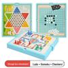 Conjunto de Tabuleiro Multi-Jogo 3 em 1 Xinkai