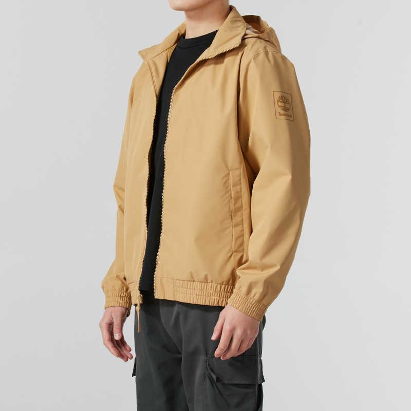 Timberland Casual Simple Windproof Hooded Jacket Men Jackets Ginger-Yellow A6ATG-EH3