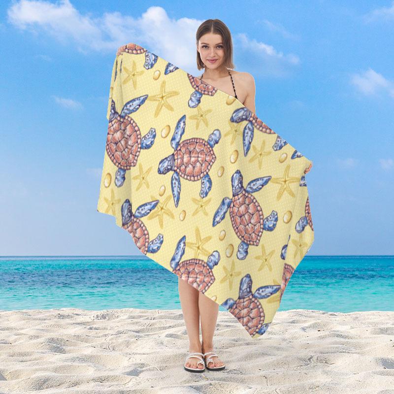 Pastel Rainbow Striped Beach Towel Microfiber Quick Dry Absorbent Lightweight Colorful Summer Towel for Beach Pool Vacation