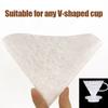 50Pcs Cone-Shaped Hand Drip Brew Coffee Filtration Home Office Travel Do-It-Yourself Drip Filtration Cafe Paper