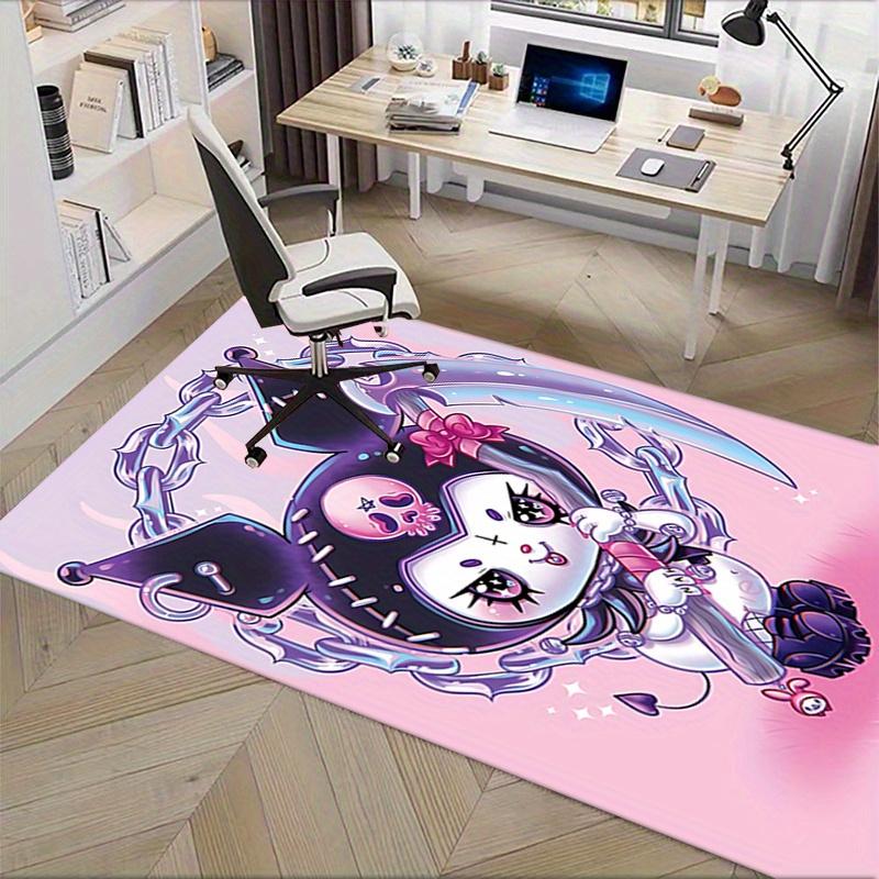 Office Rug Gothic Kawaii, Skull Cute Anti-Slip Rug, Machine Washable for Living Room, Bedroom, Office, Multiple Sizes, Bedroom Mat, Decorative Mat, Du