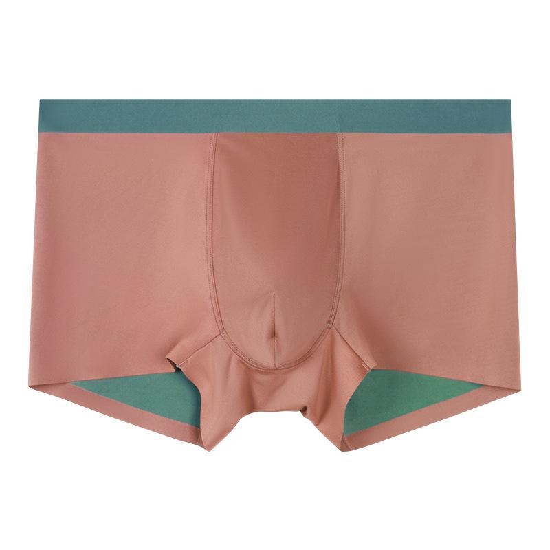 Men's Seamless Double-Sided Modal Boxer Briefs - Breathable, Antibacterial Mulberry Silk Crotch