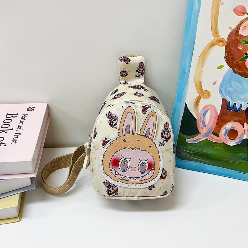

Детская милая мультяшная нагрудная сумка модная сумка-мессенджер повседневный рюкзак для путешествий маленькая нагрудная сумка бежевый