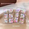 Cute 3D Pastel Macaron Flower Nail Art Charms With 6 Grid Storage Box Perfect For Diy Nail Design Home Salon Use