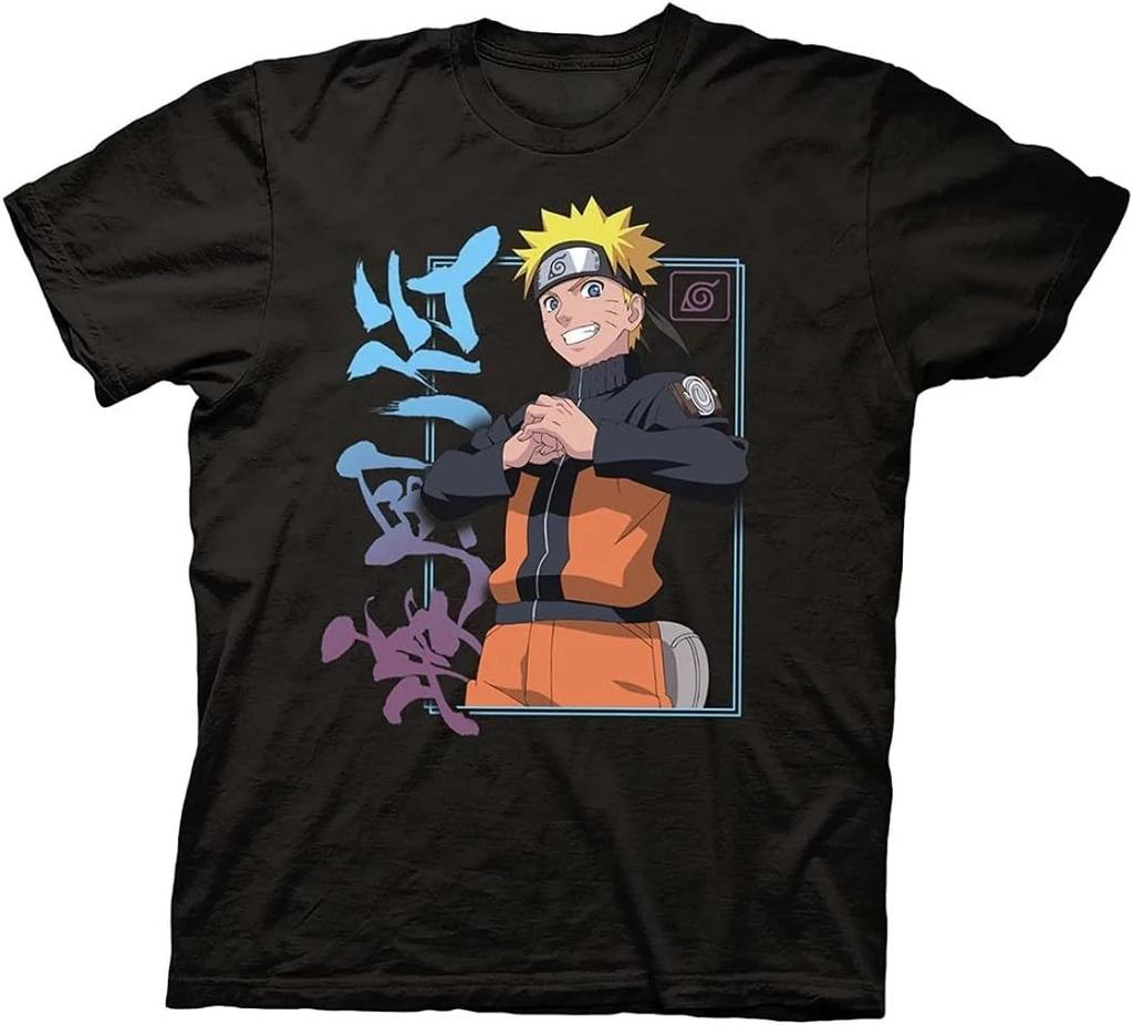 Uzumaki Naruto Anime Oversize T-shirt Men Women Short Sleeve Casual Print Tee Cotton Streetwear Cosplay Summer Manga Strip Tops