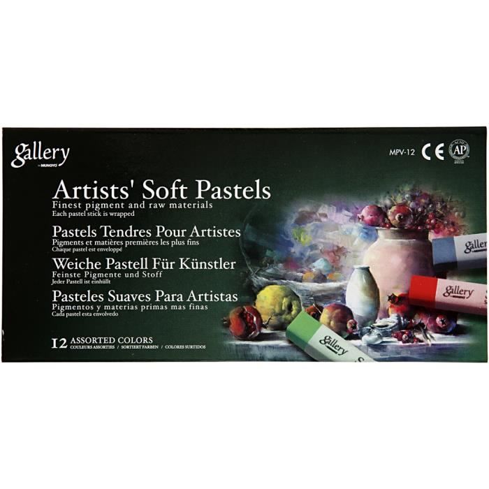 Quality Soft Square Pastels, Exceptional Pigmentation - Perfect for Artists. Ref 38164