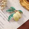 Retro Cherry Olive Branch Enamel Pin Brooch for Women's Fashion Accessories