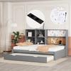 Sofa Bed Upholstered Bed 90 X 200 Cm, Extendable Sofa Bed with Storage Compartment Drawing Board