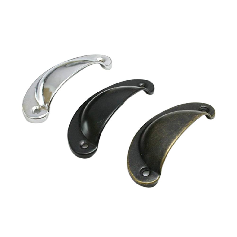 4Pcs Vintage Semicircle Bronze Door Drawer Pull Handles Hard Iron Knobs Cabinet Wardrobe Cupboard Hardware Approx 82x35mm