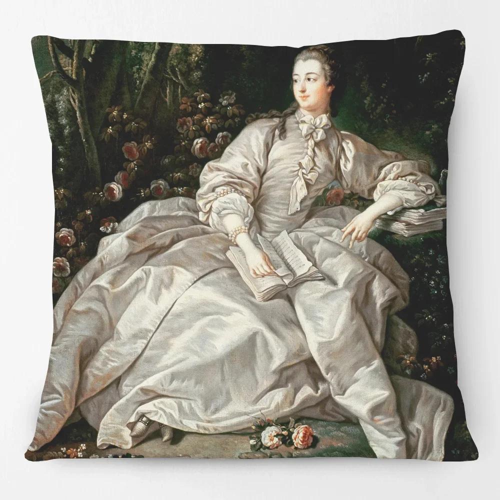 Nobles And Grand Ladies Cushion Covers European Oil Painting Woman Girls Decorative Pillow Case