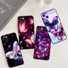 Black Beautiful Butterfly Case For Samsung Galaxy S24 S26 Ultra S21 S22 S20 S23 S25 Ultra S10 Plus S25 FE Cover Funda