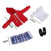 1/12 Scale Figure Clothing Set Doll Uniform Kits Dollhouse Decoration Fashion Pleated Skirt for