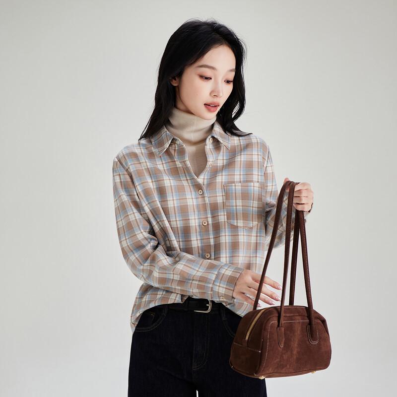 SOFSIL Winter Plaid Thickened Long-Sleeve Casual Shirt