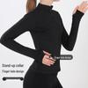 Women's Slim Fit Stand Collar Fitness Jacket and Yoga Pants Set for Autumn/Winter