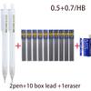 0.7/0.5 Mm Automatic Refill Mechanical Pencil for Drawing Sketching Students School Supplies Simple Stationery Mechanical Pencil