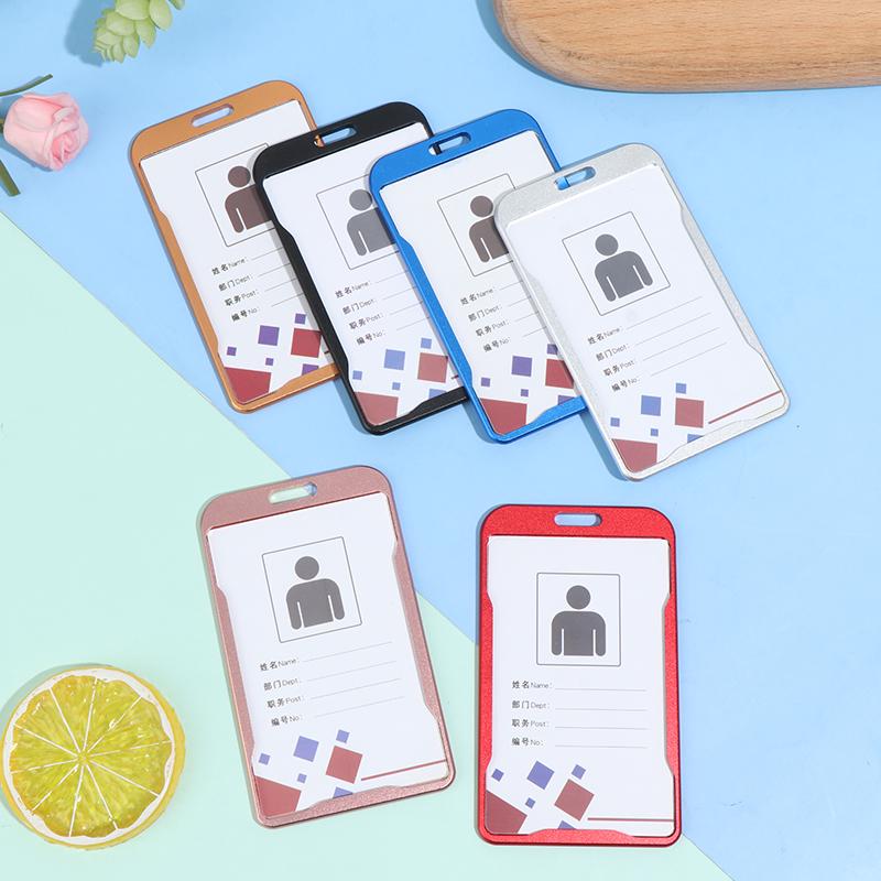 Metal Id Badge Card Holder Business Pass Tag Holder Office Supplies Card Holder