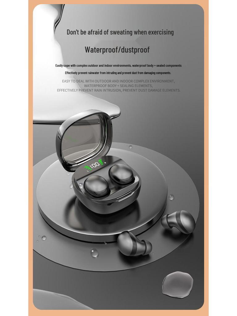 Ultra-Small Invisible Noise-Cancelling Bluetooth Sleep Headset for Mobile Phones