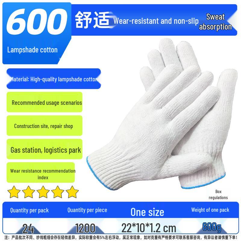 Junsai Wear-Resistant Cotton Work Gloves