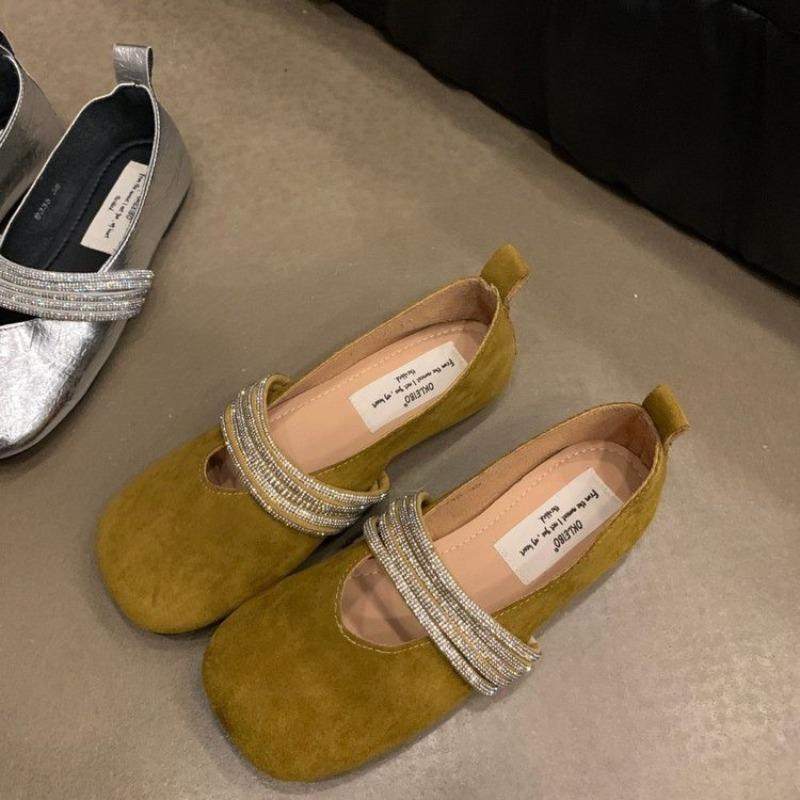 Women Slippers Rhinestone Fashion Summer Shoes For Women Flats Half Slippers Plus Size Women Mullers